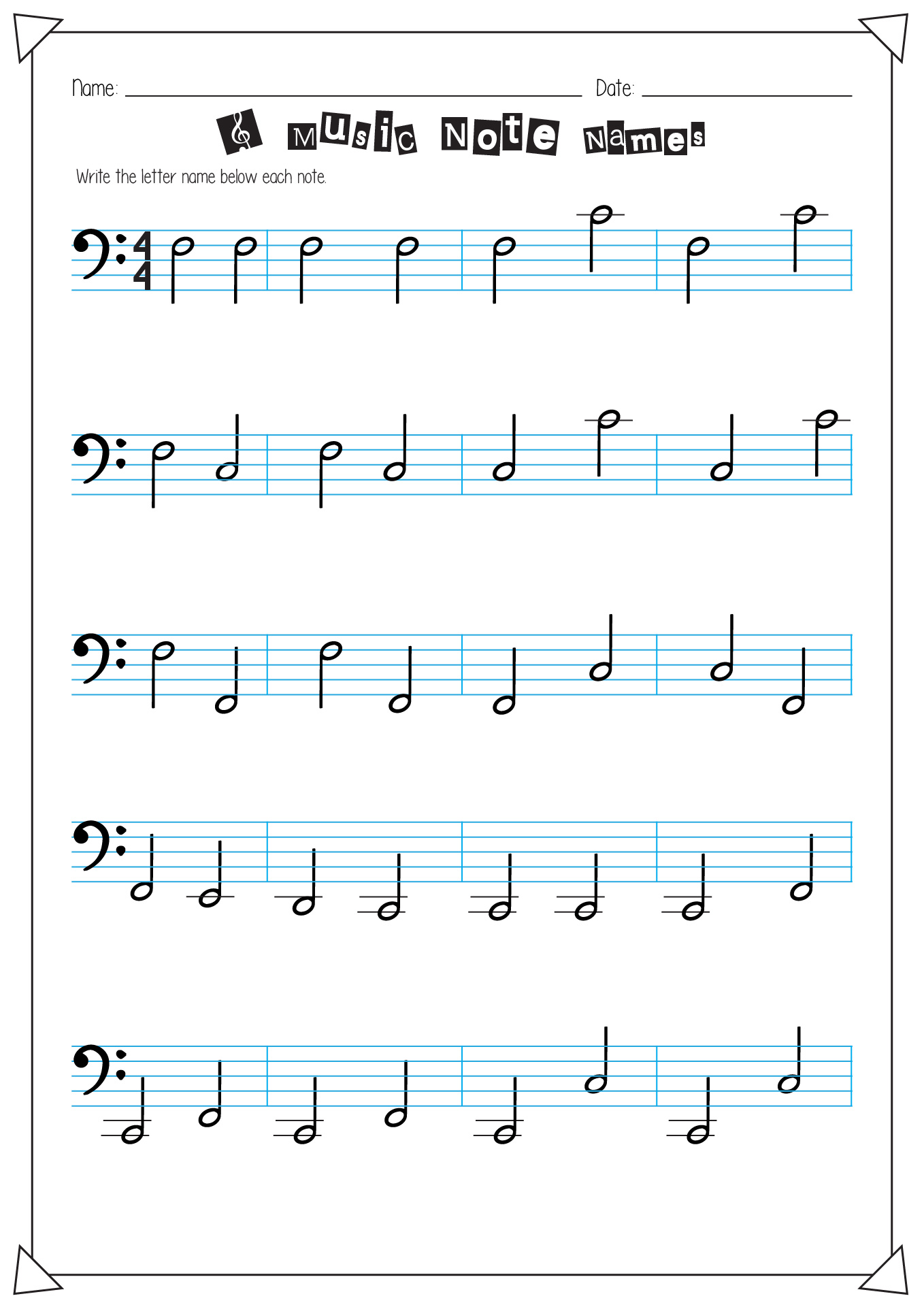 9 Best Images of Music Notes Worksheets - Math Worksheet Music Notes