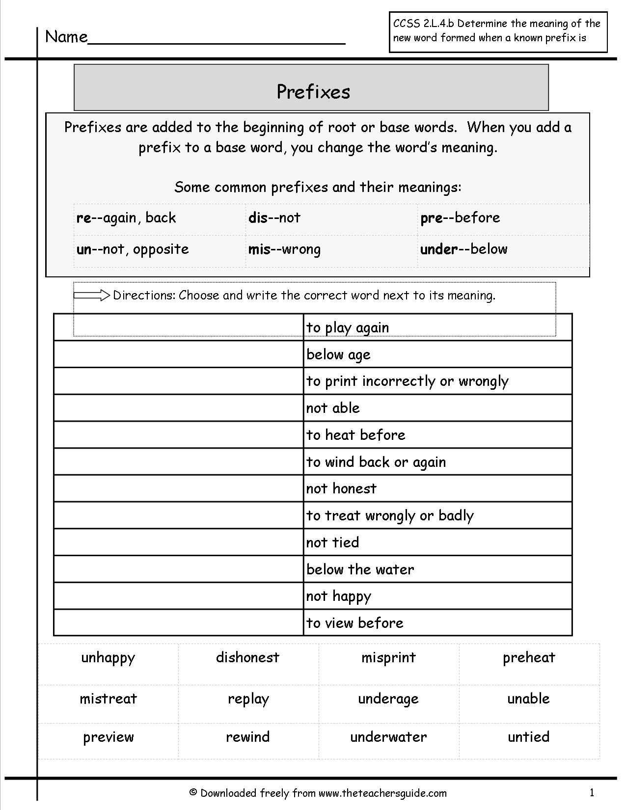 15 Best Images of ROOT- WORDS Worksheets - ROOT-WORDS Prefixes Suffixes