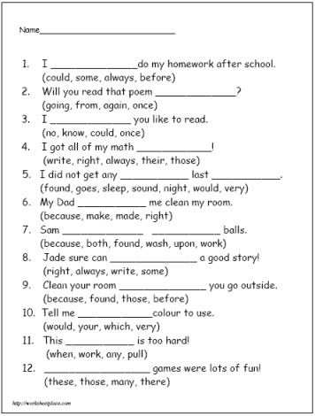 Second Grade Reading Worksheets