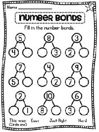 Number Bonds to 10 Worksheets