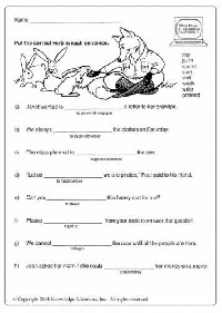 Verb Worksheets 4th Grade