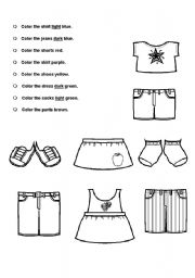 clothes worksheets worksheet clothing identify vocabulary printable preschoolers english matching worksheeto eslprintables via preschool