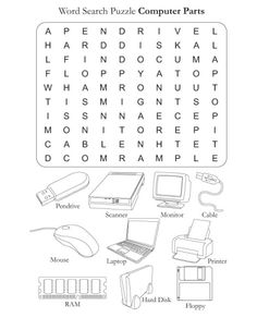 Computer Parts Word Search