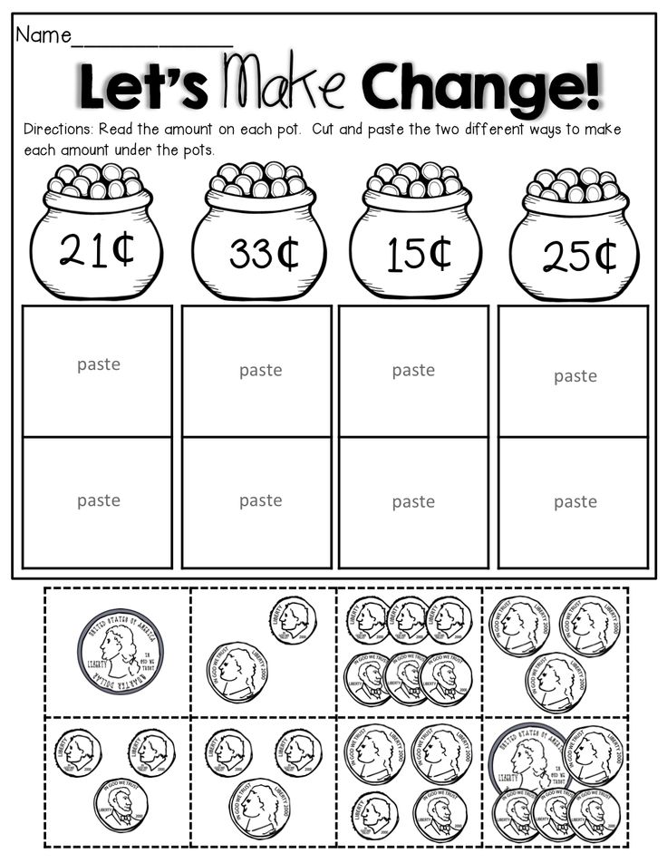 Cut and Paste Counting Worksheets