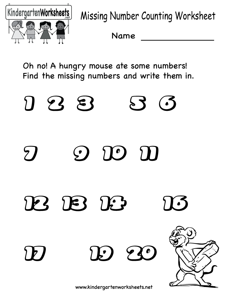  Printable Kindergarten Math Counting Worksheets