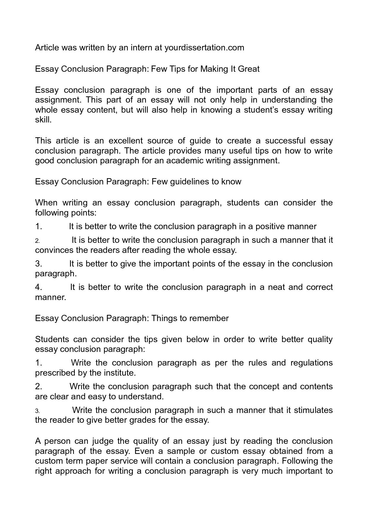 Writing a conclusion to an argumentative essay   sigmanet