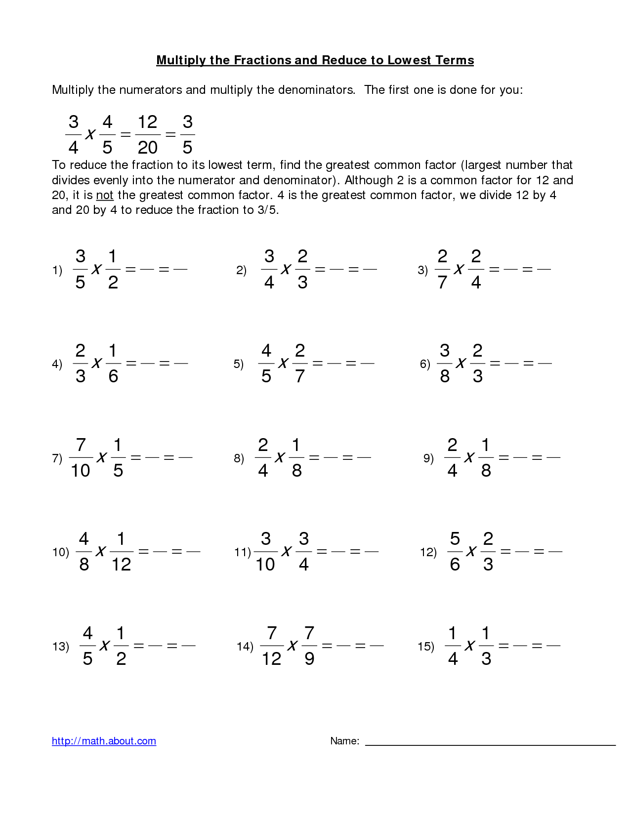fraction-multiplication-worksheet
