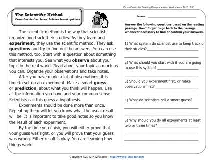 11 Best Images of Scientific Method Worksheets For 6th Grade