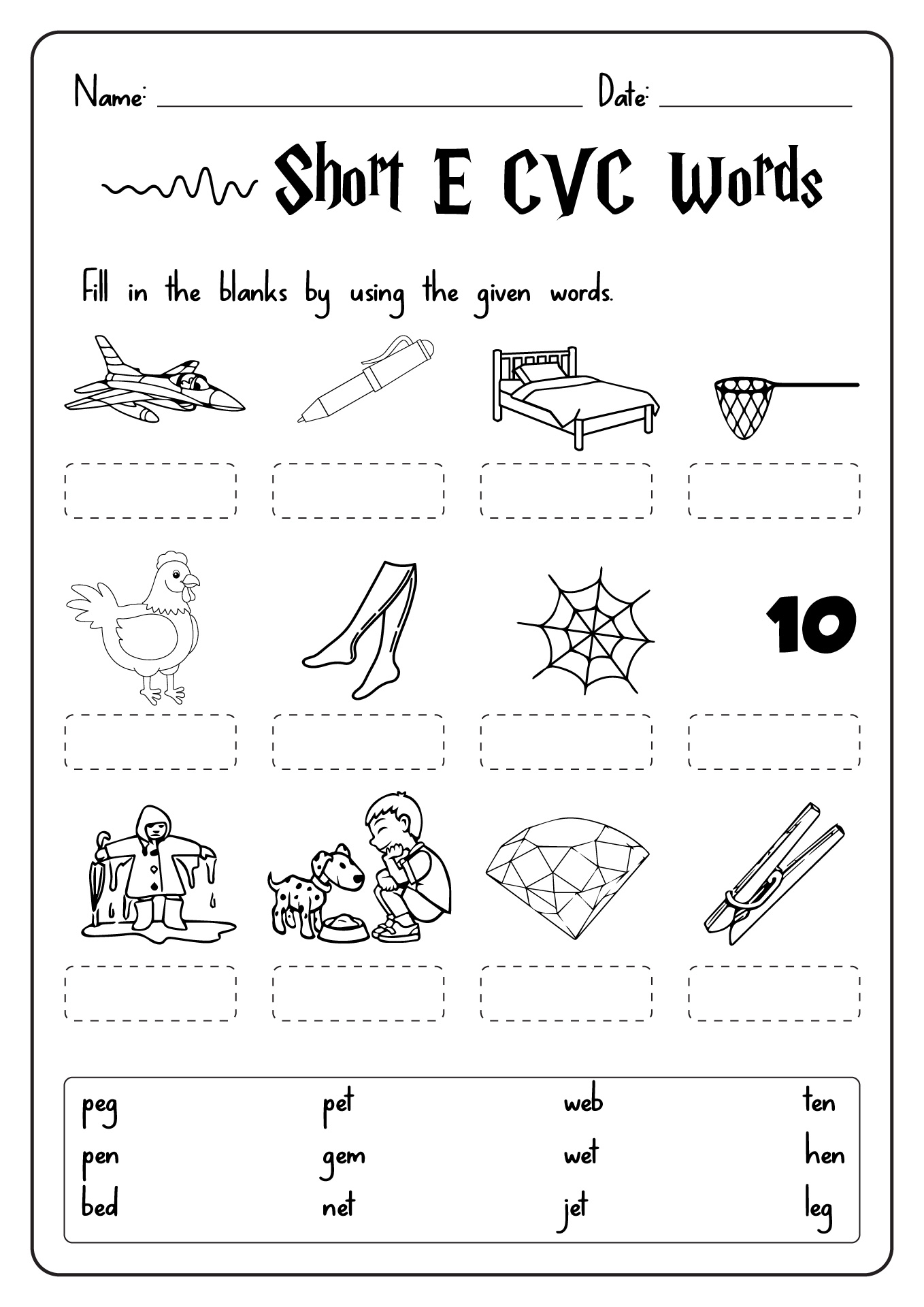 15 Best Images of Short E Sound Worksheets - Long E Phonics Worksheets