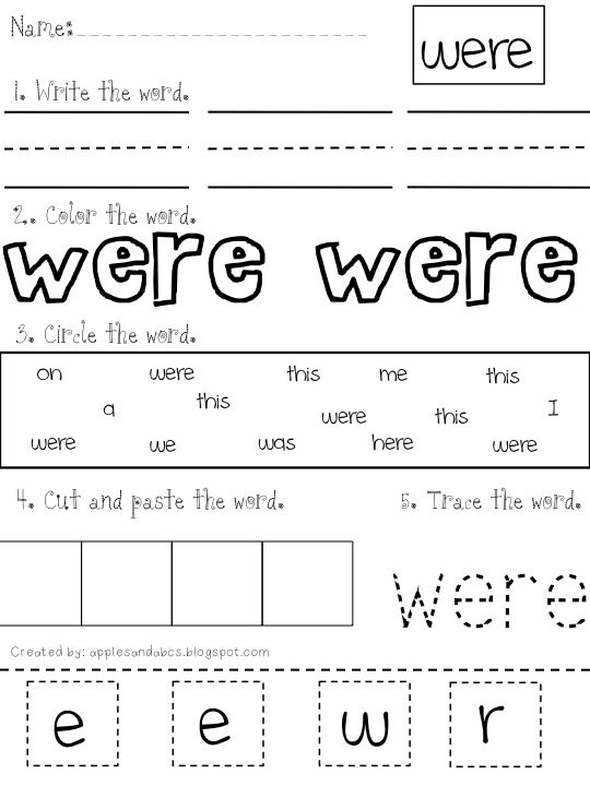 15 Best Images Of Free First Grade Sight Words Worksheets 1st Grade
