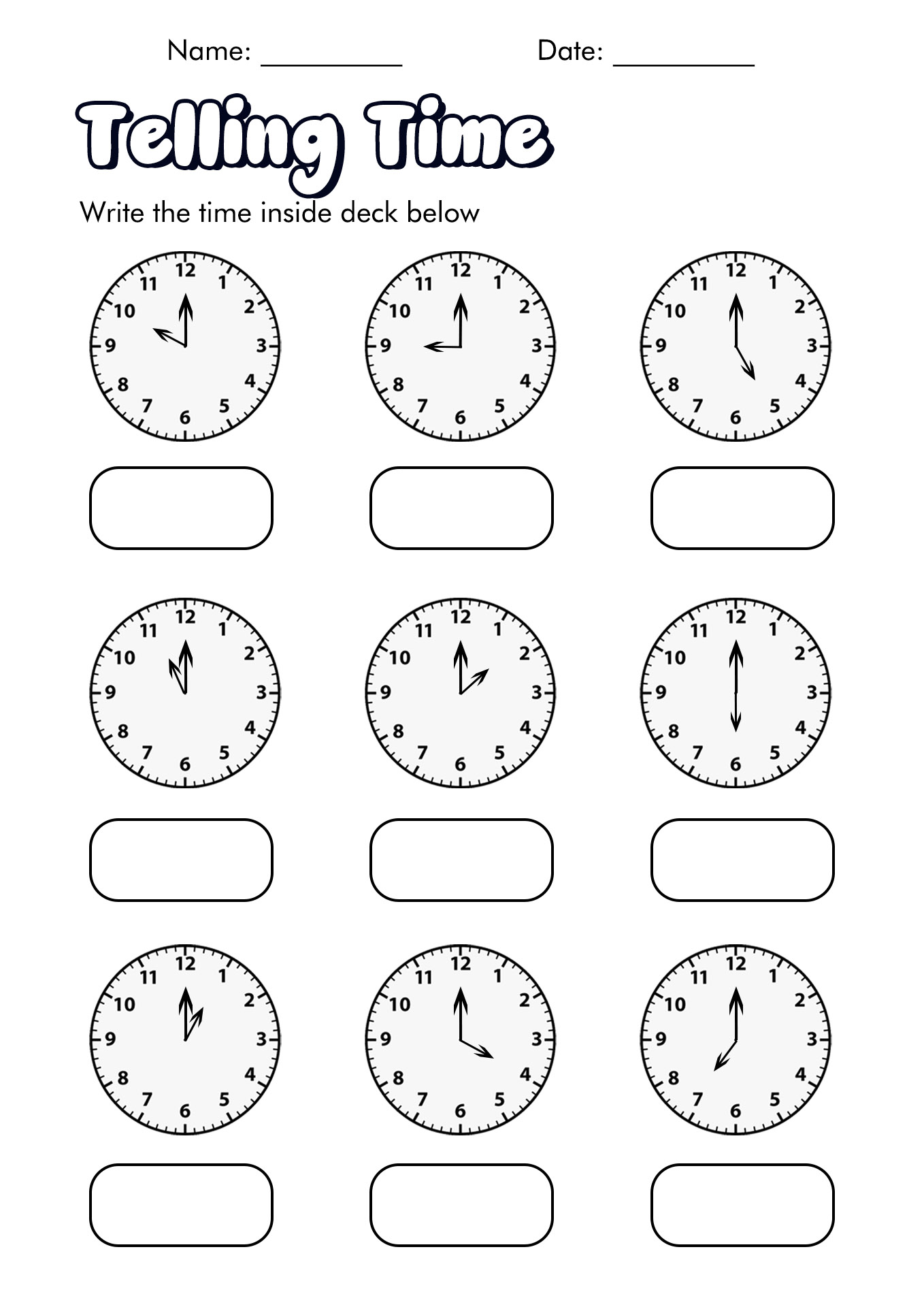 17 Best Images Of Clock Worksheets For Second Grade Math Second