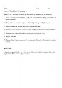Principles of the Constitution Worksheet Answers