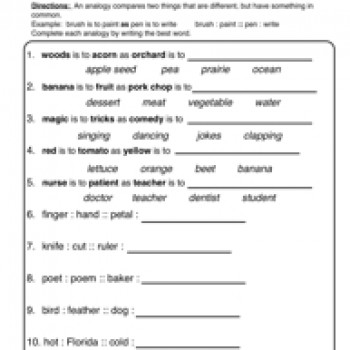13 Best Images of Analogy Synonym Worksheet - Synonym Analogies