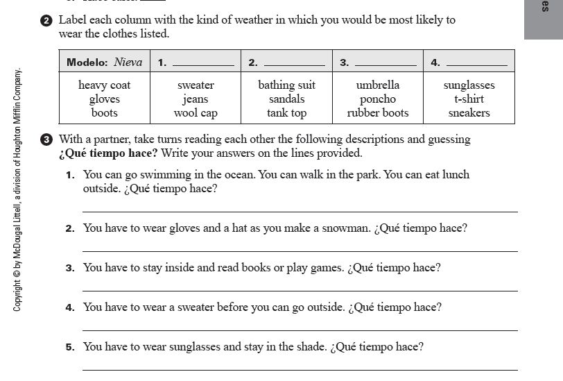 3 unit resource book did you get it? 7 Best Images of Spanish Ser And Estar Worksheets ...