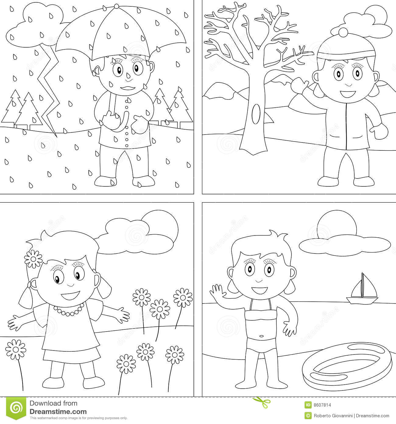 images of winter season for coloring pages - photo #15