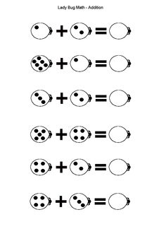 Ladybug Math Preschool Worksheets