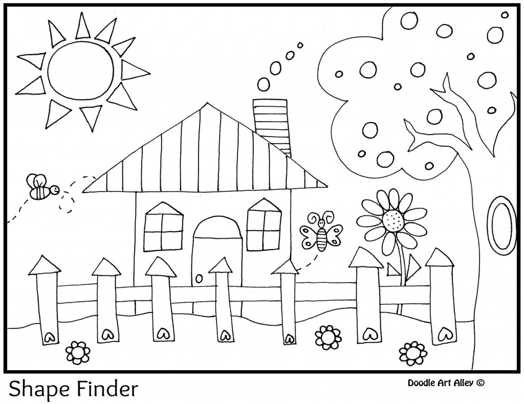 11 Best Images of Find The Shapes Worksheet - Find Shape Color