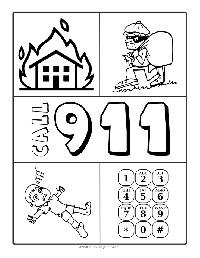 911 Emergency Coloring Pages Printable