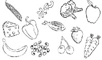 Healthy Food Coloring Pages Printable