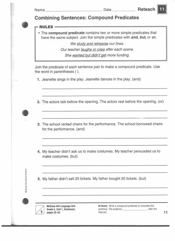 Verbs Worksheets 4th Grade