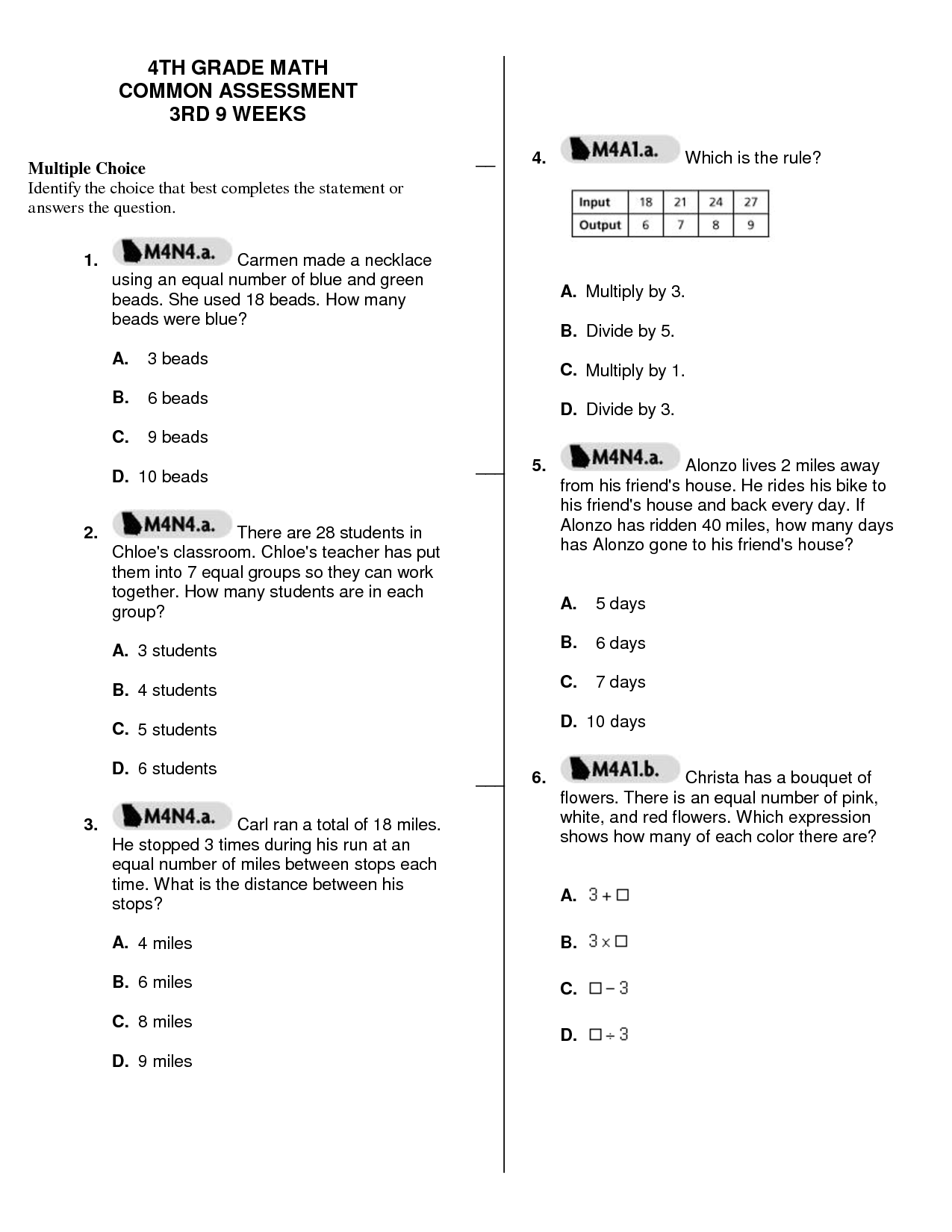 multiple-choice-fraction-worksheets