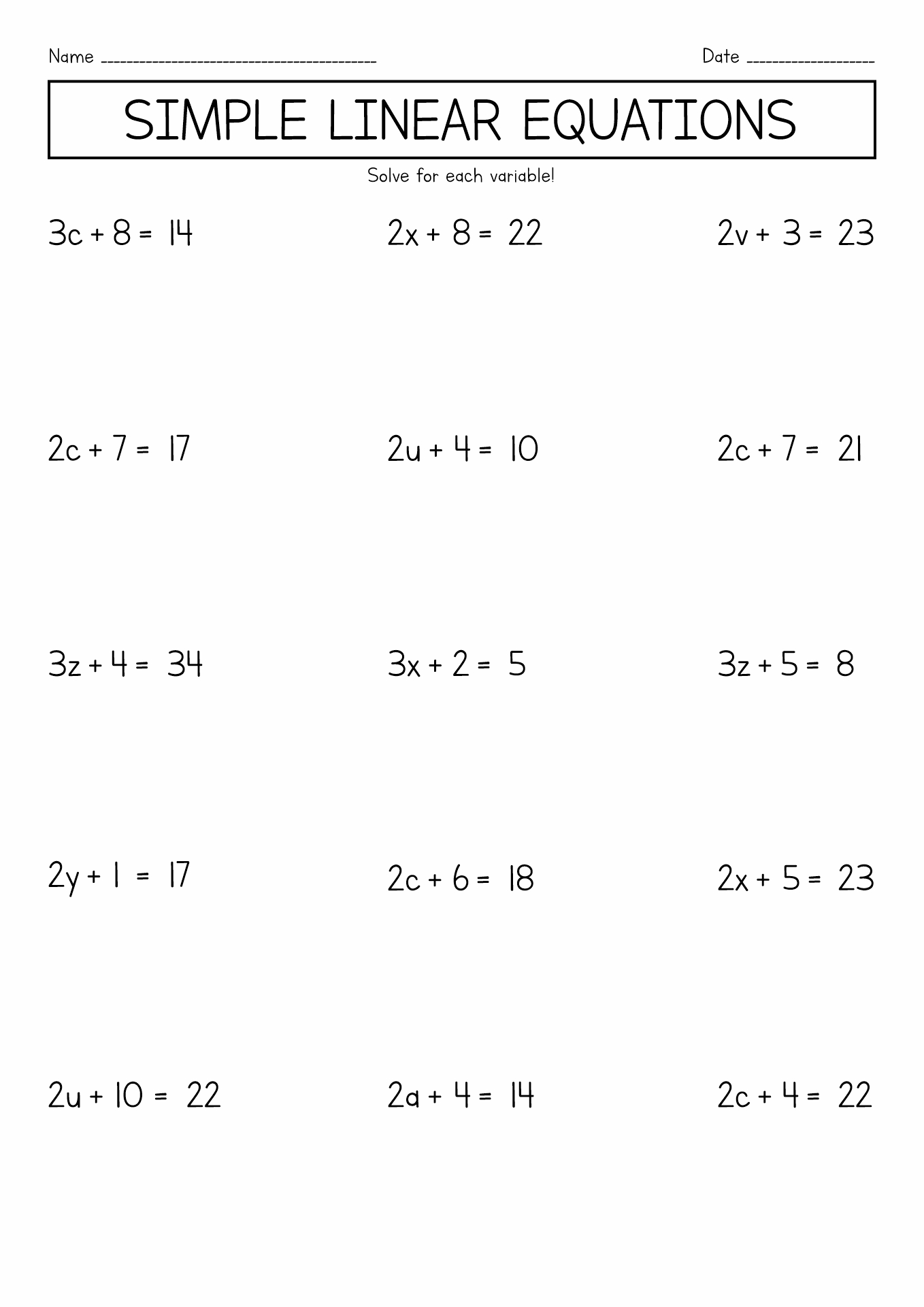 14 Images of Pre-Algebra 7th Grade Math Worksheets