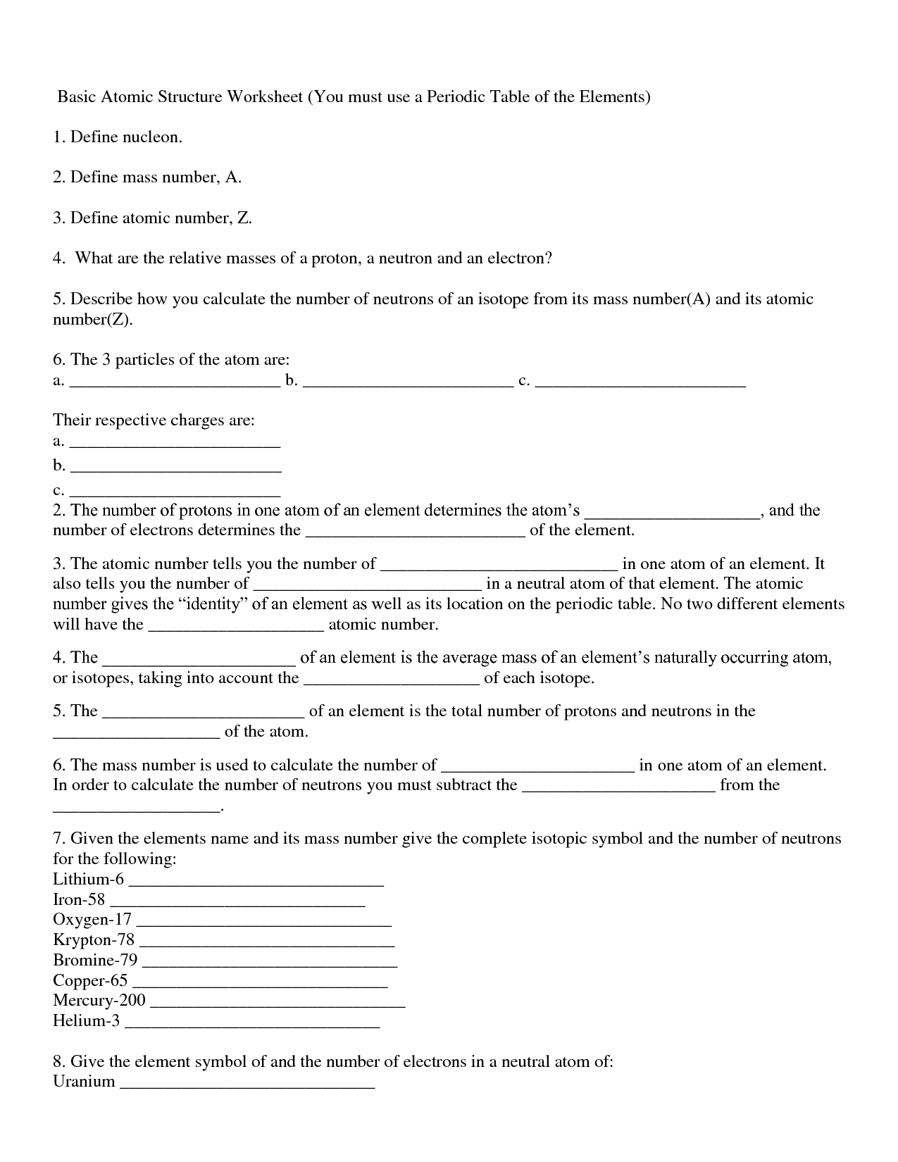 15 Best Images of Atomic Structure Worksheet Answer Key Periodic Table Worksheet Answer Key 15 Best Images of Atomic Structure Worksheet Answer Key Periodic Table Worksheet Answer Key