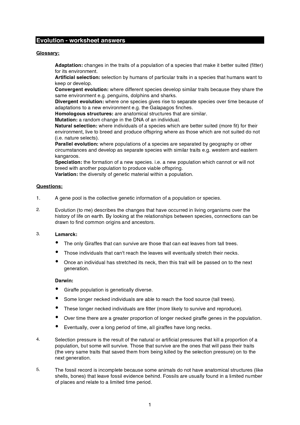 16 Best Images of Evidence Of Evolution Worksheet Answers Evidence of Evolution Worksheet 16 Best Images of Evidence Of Evolution Worksheet Answers Evidence of Evolution Worksheet