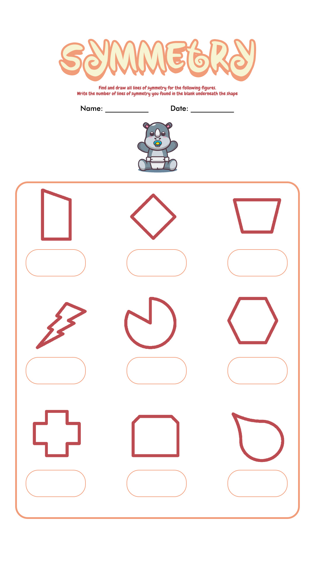 12 Best Images of Rotational Symmetry Worksheets 4th Grade - Line