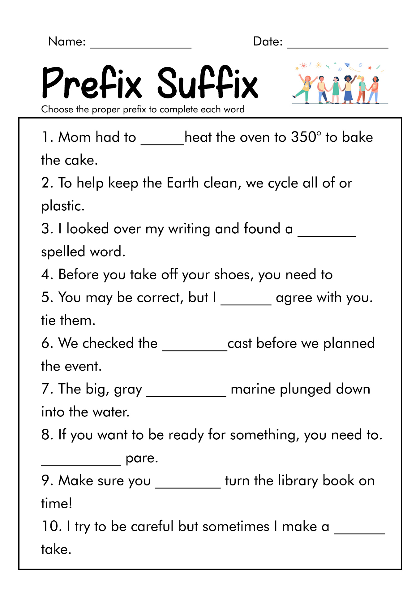 19 Best Images Of Free Printable Prefix Worksheets 4th Grade Prefix