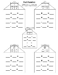 Addition and Subtraction Fact Family Worksheets