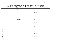 Blank Essay Outline Template