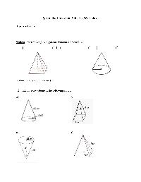 Surface Area and Volume of Cones Worksheets