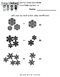 Winter Math Worksheets Printable