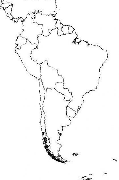 Blank South America Map