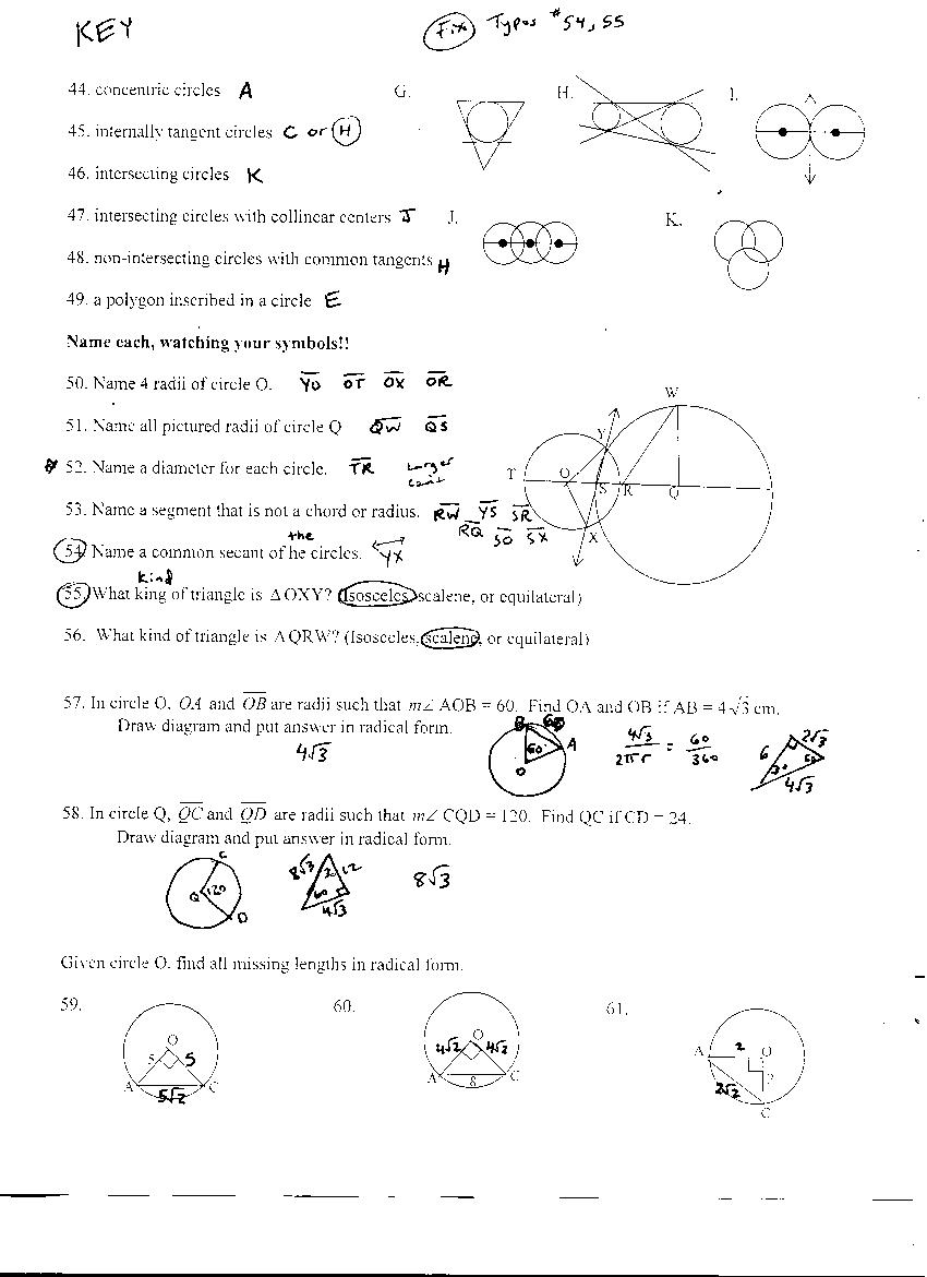 11 Best Images of Geometry Circle Vocabulary Worksheet - Geometry