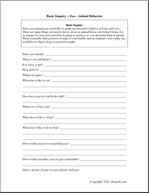 High School Animal Behavior Worksheets