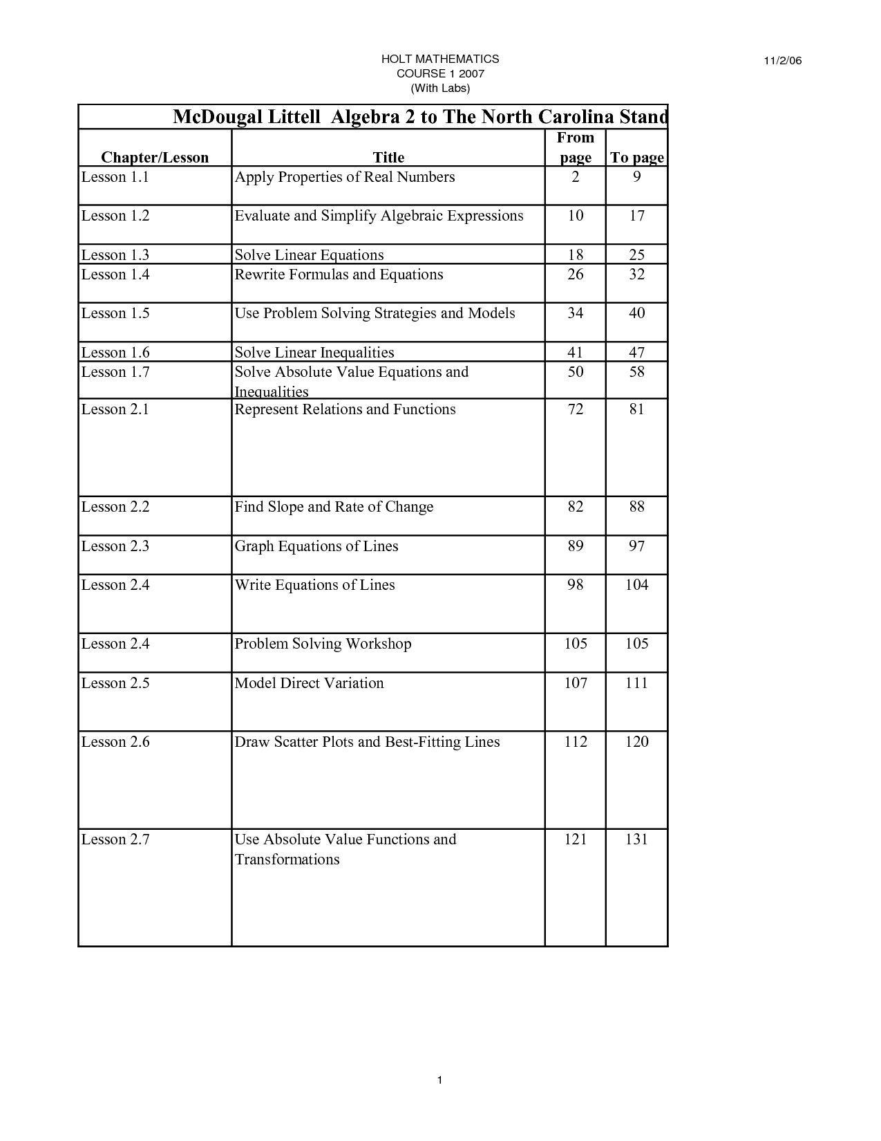 Mcdougal littell algebra 2 homework answers