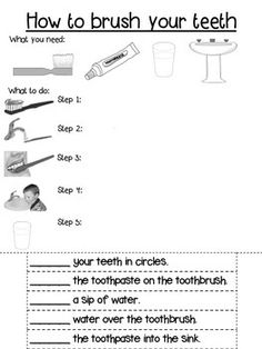 How to Brush Your Teeth Writing Template