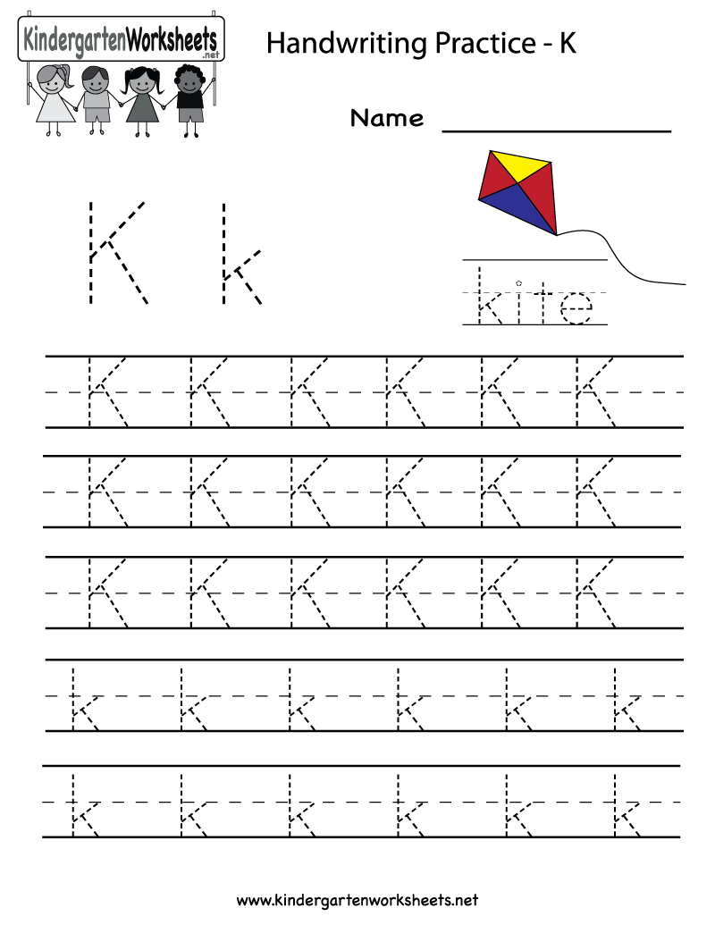 Letter K Writing Worksheets