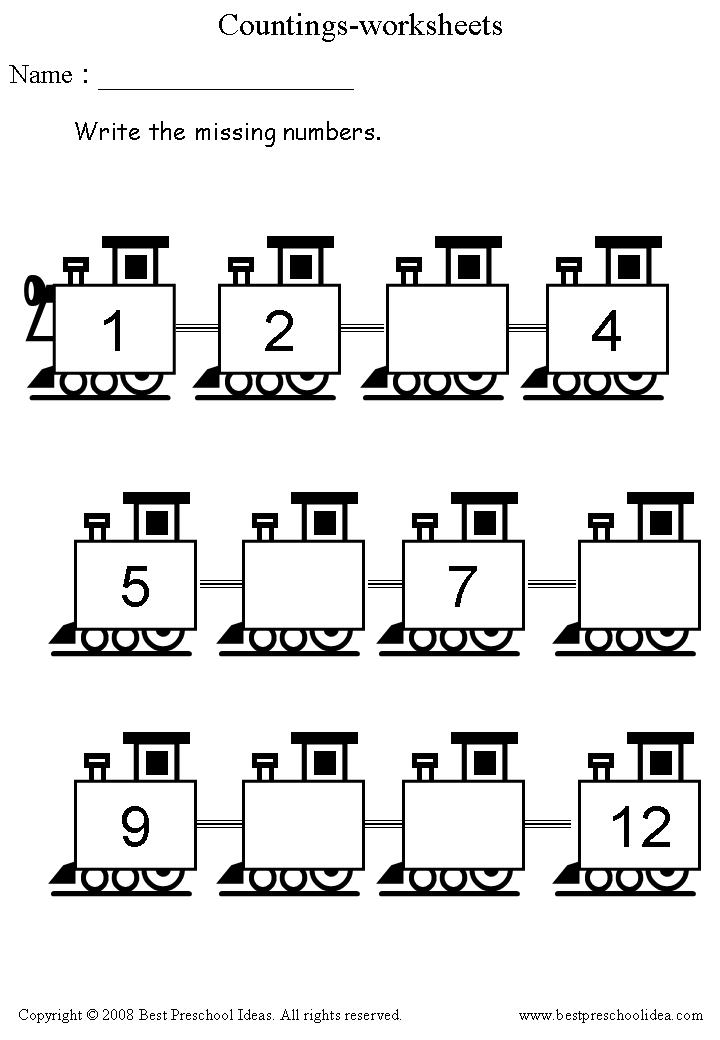 13 Best Images of Counting And Matching Numbers Worksheets Montessori Preschool Homework