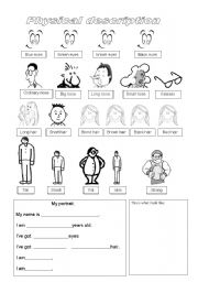 Physical Description Worksheets Kids