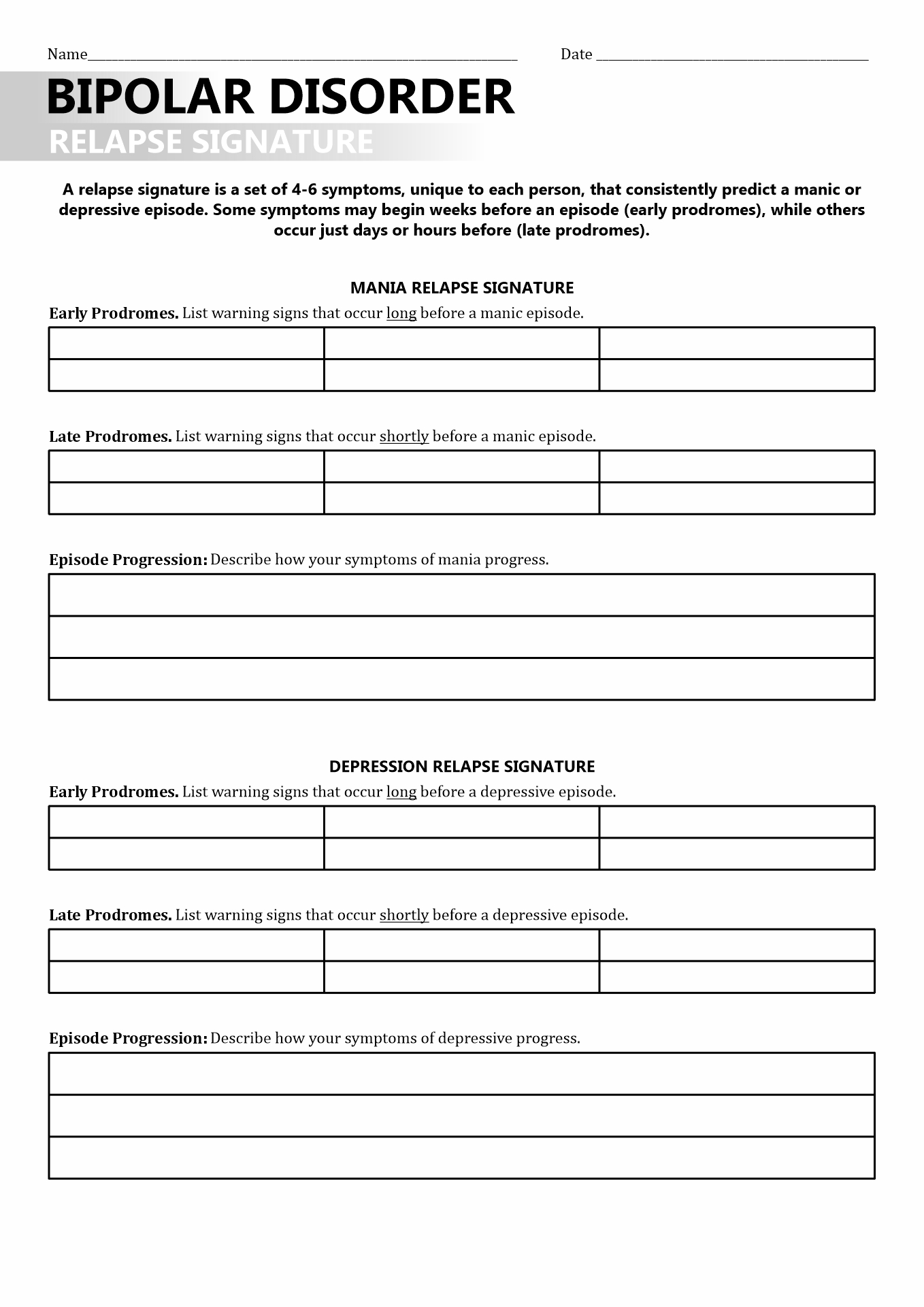 16 Best Images of Recovery Support Worksheet Early Recovery Skills