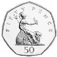 50 Pence British Pound Coins