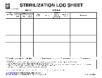 Autoclave Sterilization Log Sheet