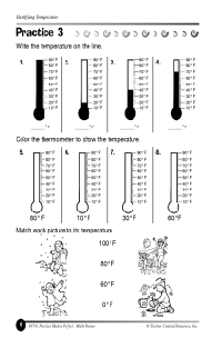 First Grade Temperature Worksheets