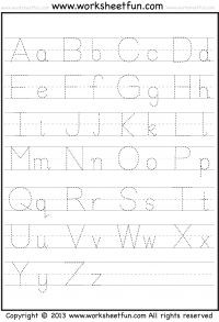 Free Printable Tracing Letters A-Z Worksheets