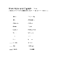 Midwest States and Capitals Worksheet