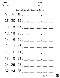 Skip Counting Worksheets Kindergarten
