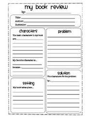 Book Review Graphic Organizer Template